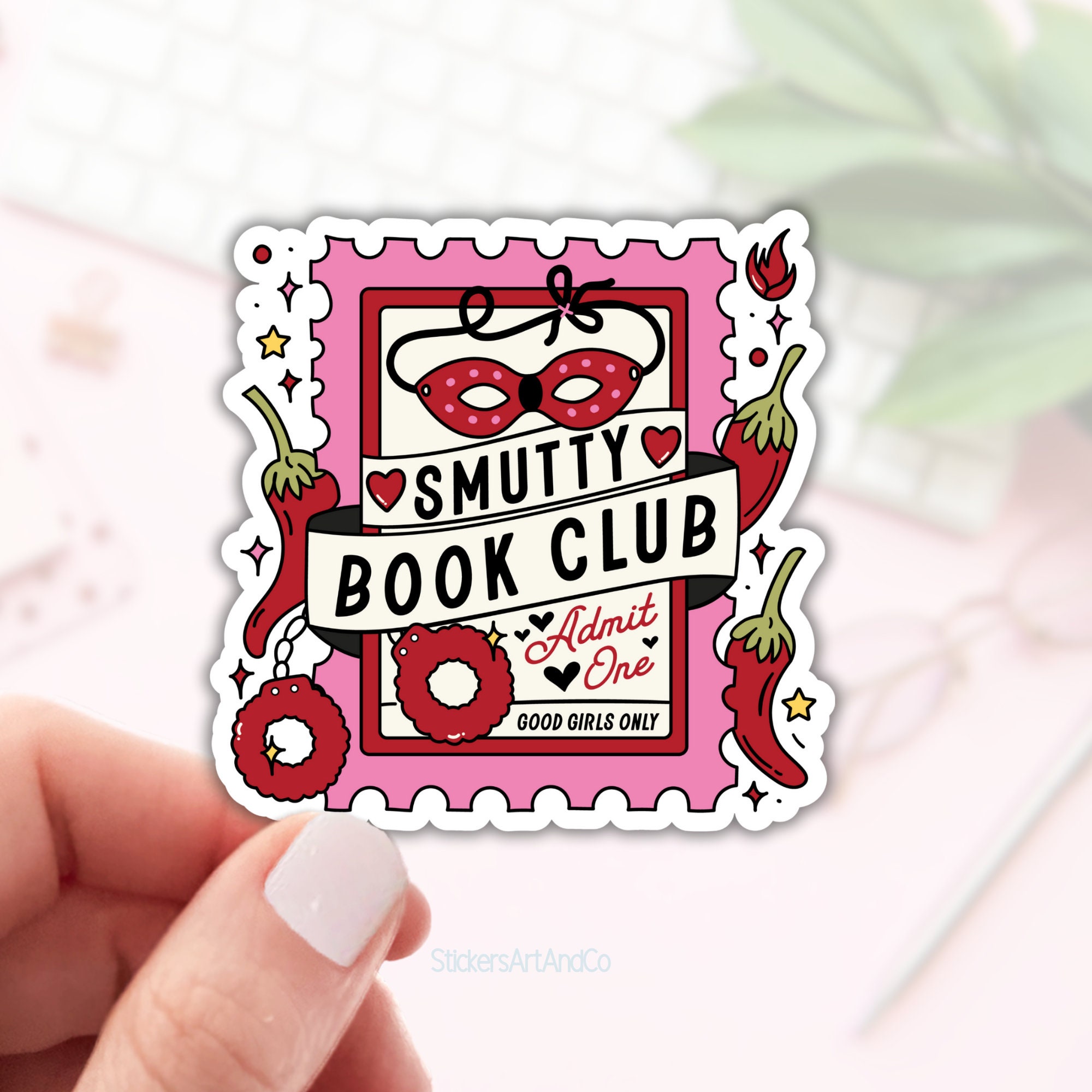 Smutty Book Club Stickers & Fridge Magnets / Extra Spicy Books Reader /  Smut Reading / Booktok / Bookish Merch for Book Lover Gifts Trendy -  UK