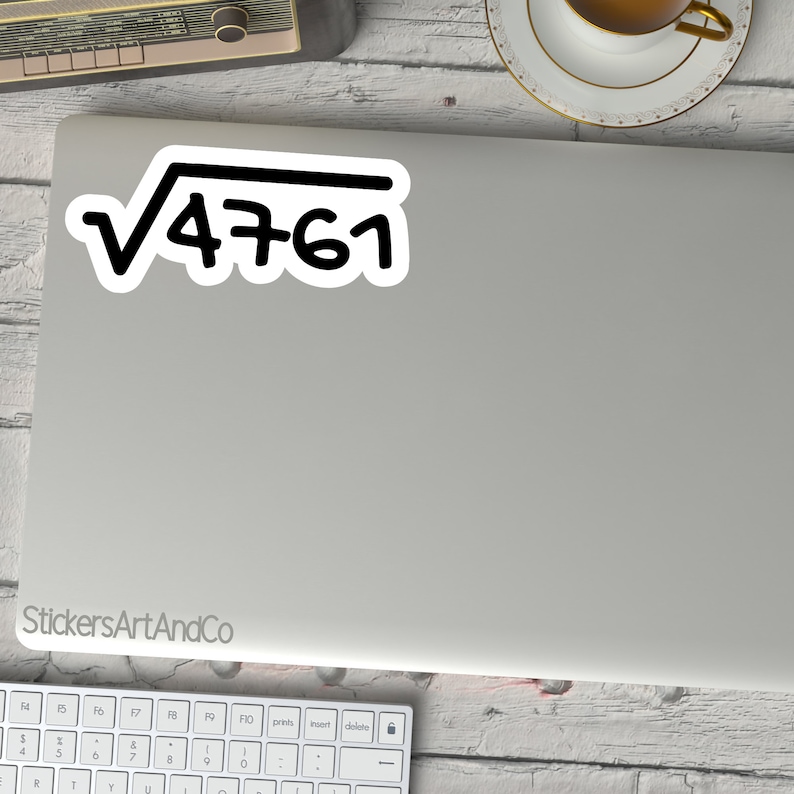 Humourous Square Root 4761 Stickers / 69 / Waterproof Math Sticker ...