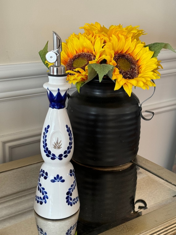 Handcrafted Tequila Bottle Oil Dispenser: Repurposed Clase Azul