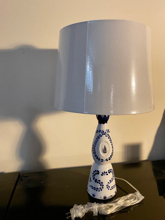 Upcycled Clase Azul Tequila Bottle Handmade Lamp-gift for Father's