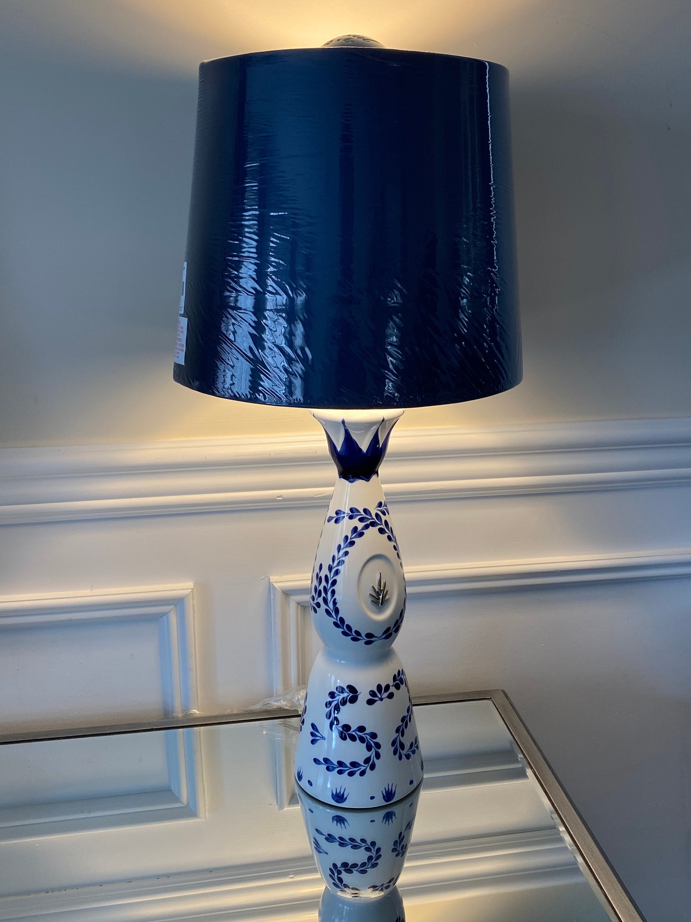 その他 Clase Azul Lamp recycled art Clase Azul Tequila Bottle Upcycled Handcrafted Lamp! - Etsy