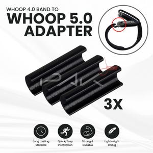 Low Profile WHOOP 4.0 to 5.0/MG Band Adapter - 3 Pieces