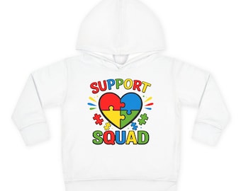 Support Squad Heart puzzle autism awareness Hoodie