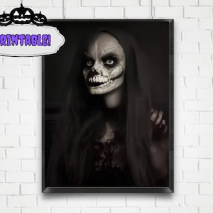 Gothic Style Scary Portrait, Gothic Occult Poster, Weird Halloween Family Portrait