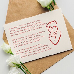 Muttertagskarte - Muttertagsgedichte - Mama Karte - Karte für Mama - Beste Mama - Muttertagskarte für Mama - Besonderes Geschenk
