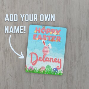 Personalized Easter Puzzle , Easter Basket Fillers , Custom Basket filler, Easter Present for Girls , Easter Present for Boys
