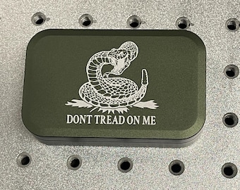 Laser Engraved Rectangle Nicotine Pouch Tin: Custom Anodized Aluminum Pouch Container