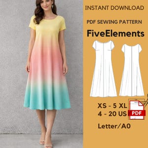 A Line Dress Pattern With Short Sleeves - Etsy A Line Dress Pattern With Short Sleeves - Etsy