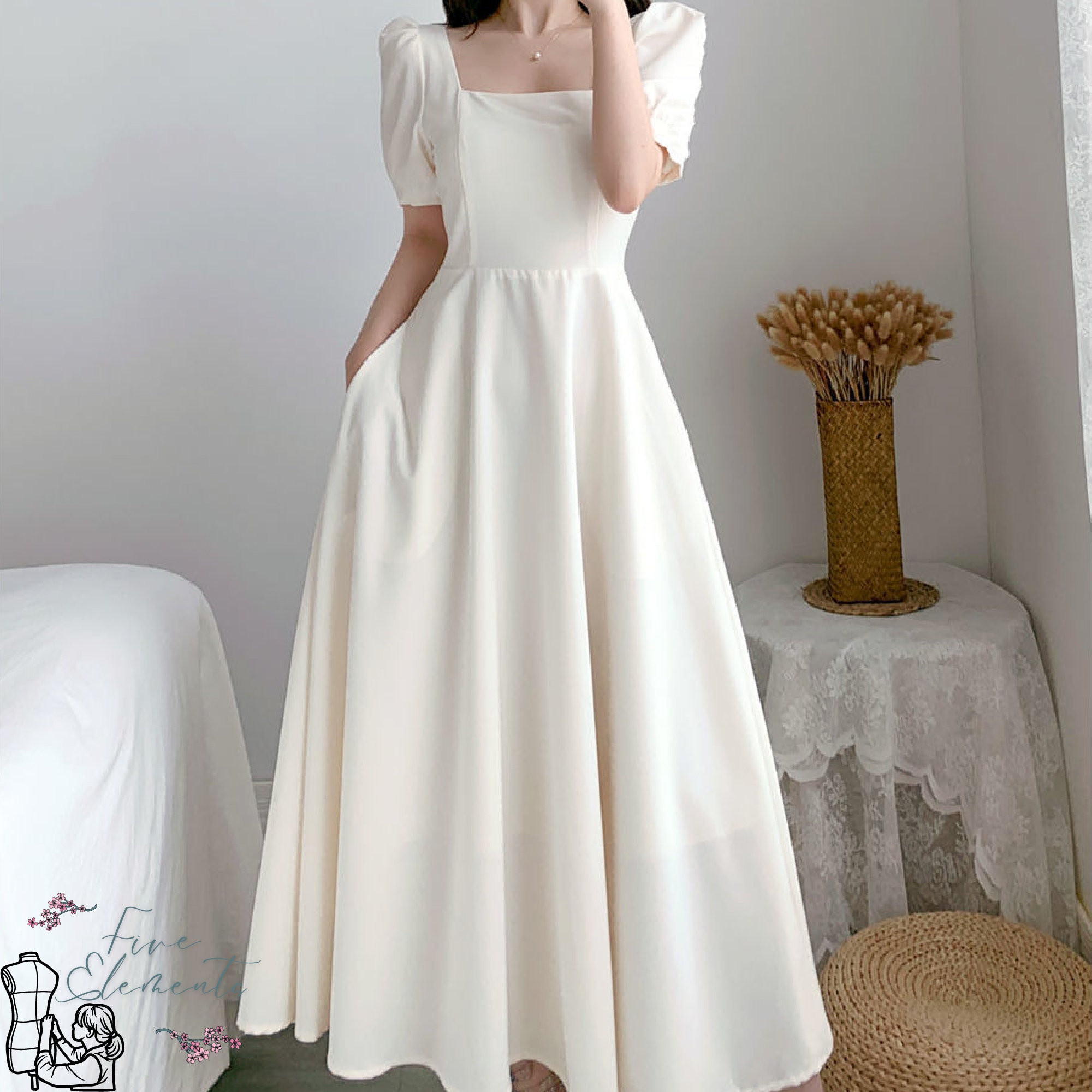Women Backless Dress PDF Sewing Pattern Flower Girl Long Dress - Etsy