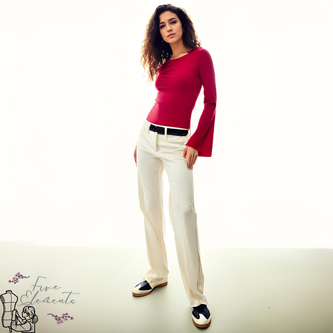 Boat Neck Top Sewing Pattern PDF Blouse Bell Sleeve Flared Sleeve ...