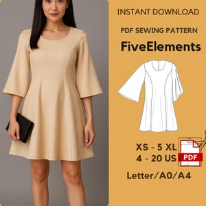 tank top fit and flare dress Sleeveless Boatneck Fit & Flare Dress (Denim Blue) – Betabrand main image 0