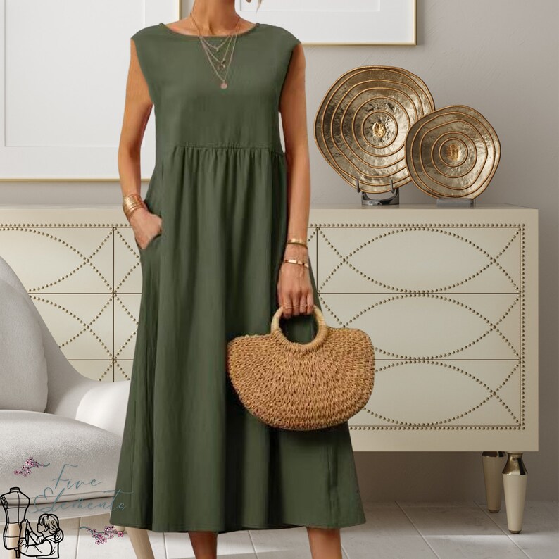 Ladies Linen Dresses Sale 2026.Women Linen Dress PDF Sewing Pattern Vintage Ruffled Dress - Etsy