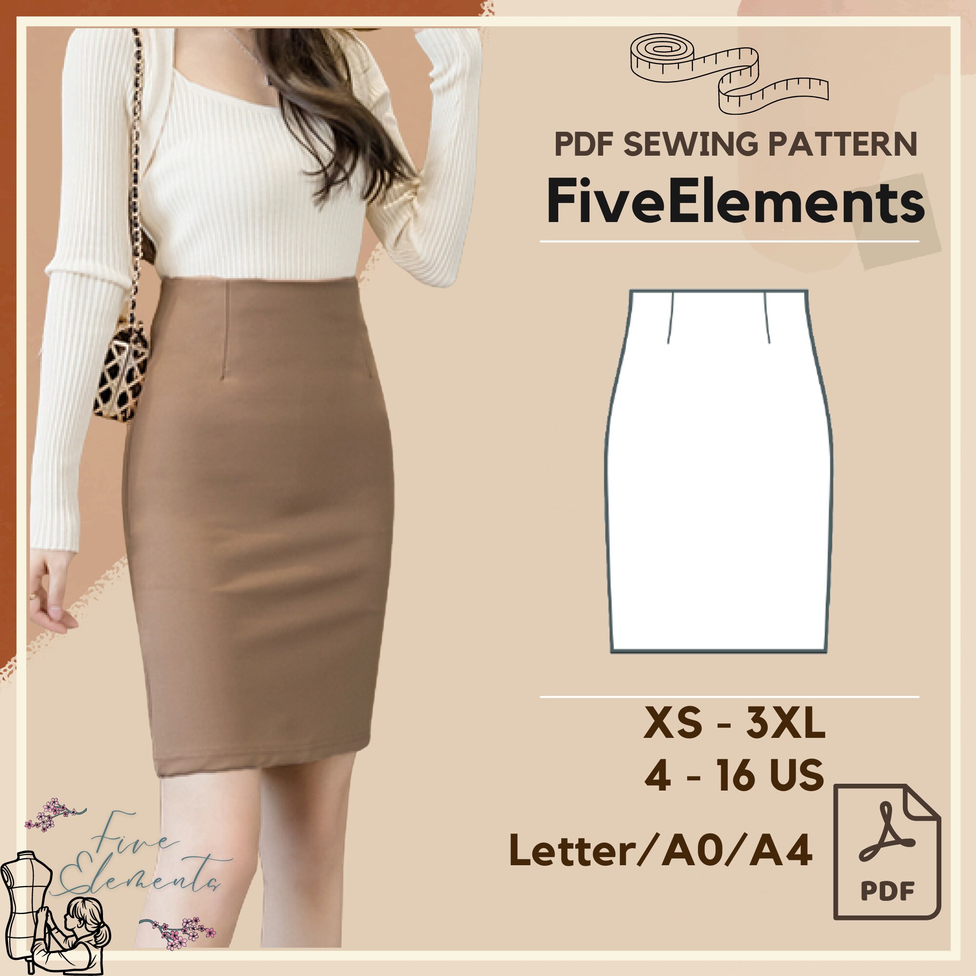 Pencil cut cheap skirt designs