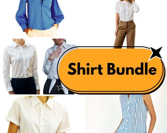 Paquete de patrones de costura para camisas de mujer / Patrones de camisas en PDF / Patrón de costura para principiantes / XS–3XL / Descarga instantánea / A4/A0/Carta estadounidense