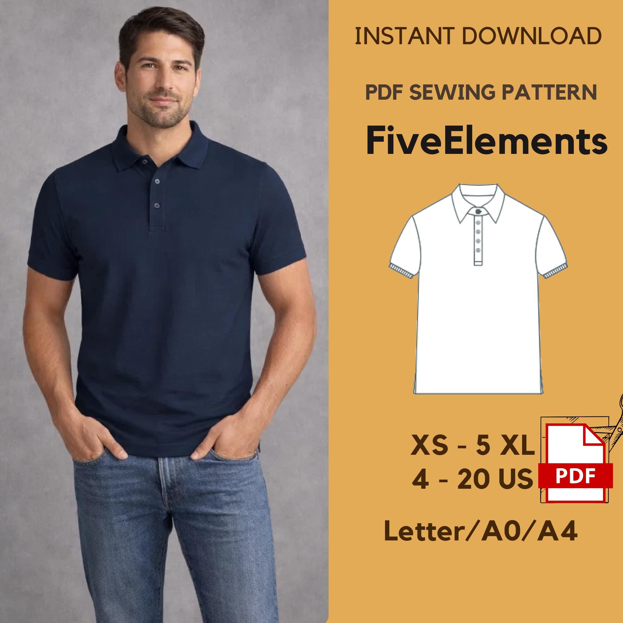 Mens Knit Shirt Pattern - Etsy