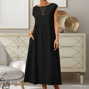 Women Linen Dress PDF Sewing Pattern Vintage Ruffled Dress Sewing ...