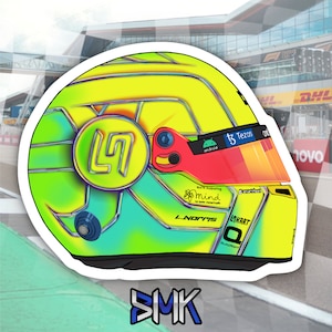Lando Norris 2022 Silverstone Helmet Glossy Sticker