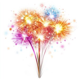 13 vuurwerk clipart hoge resolutie aquarel viering JPGs feestelijke partij kunst voor scrapbooking, 4 juli, nieuwjaarskaarten digitale download