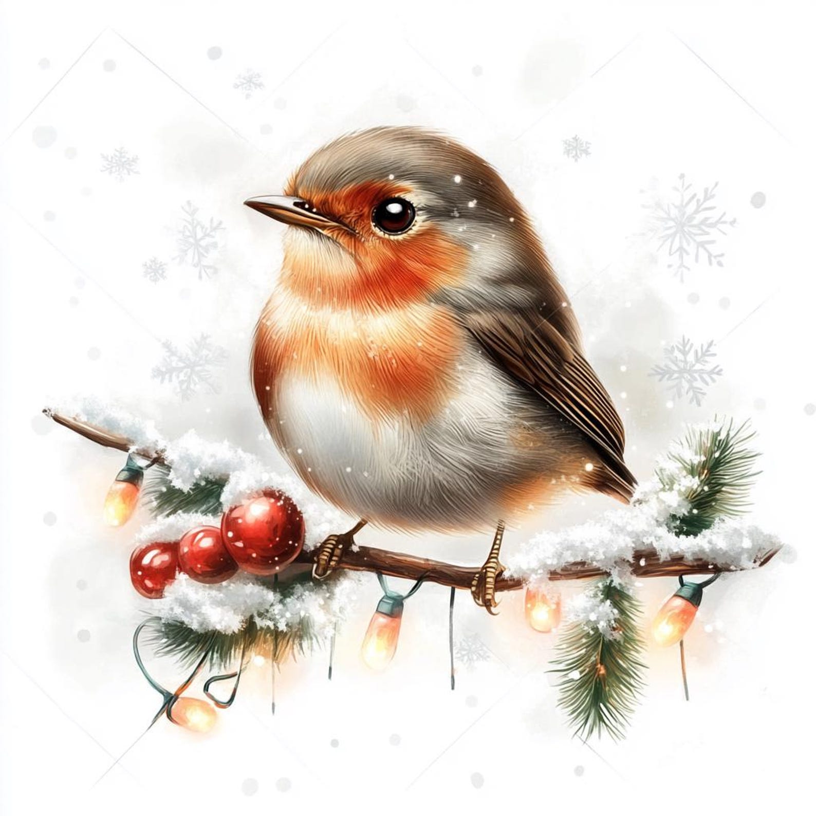 25 Christmas Robin Digital Clipart | High-resolution Festive & Nature ...