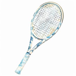 Tennisschläger 50 Clipart hochauflösende Aquarell JPG Junk Journals, Kartenherstellung, Digital Download Kit, Fantasy, Skurril