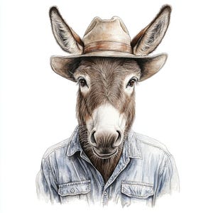 25 Funny Donkey Digital Clipart | High-Resolution | Fun & Cute Designs for Card Making, Junk Journals | Instant Digital Download