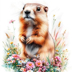 20 Cute Gopher Clipart – High Res Watercolor JPGs | Adorable Animal Illustrations, Gopher Clipart, Digital Download, Nature Art