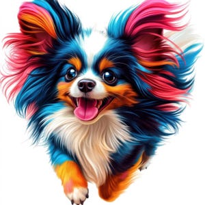 19 cliparts drôle de papillon | Illustrations fantaisistes de chien papillon pour journaux jpg | Imprimables | Utilisation commerciale