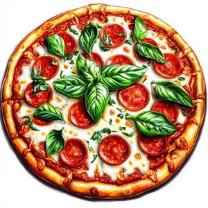 25 Pizza Digital Clipart | High-Resolution | Fun & Tasty Designs for Card Making, Junk Journals | Instant Digital Download