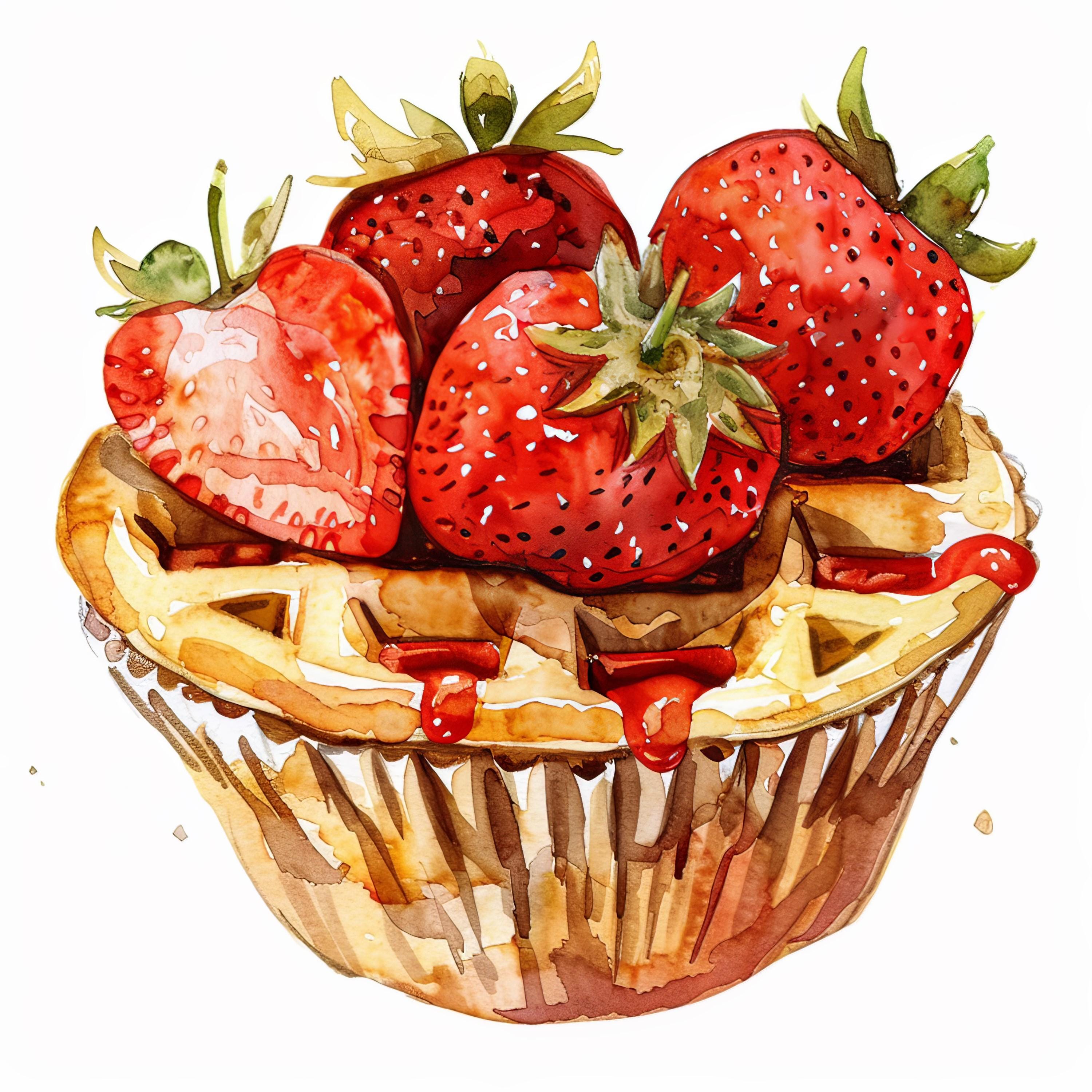 Whimsy Waffle Waffle 50 Clipart High Res Watercolor Jpgs for Junk Journals, Card ...