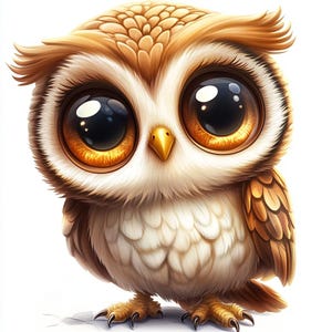 25 schattige uil digitale clipart | Hoge resolutie | Schattige en op de natuur geïnspireerde ontwerpen voor kaarten maken, tijdschriften | Directe digitale download