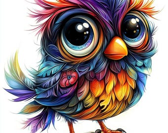 25 Funny Bird Digital Clipart | High-Resolution | Colorful Designs for Card Making, Junk Journals | Instant Digital Download