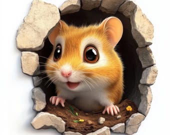 23 Cute Mouse Clipart | Adorable 3D Cute Mouse | Watercolor Mouse Illustration for Stickers, Crafts & More