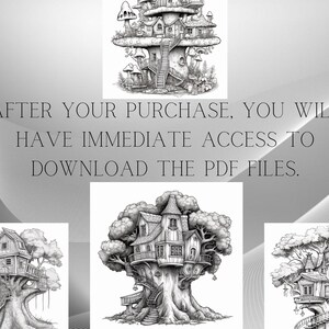 50 Treehouse Colorıng Pages | Printable PDF A4 | Cute Kids Coloring ...