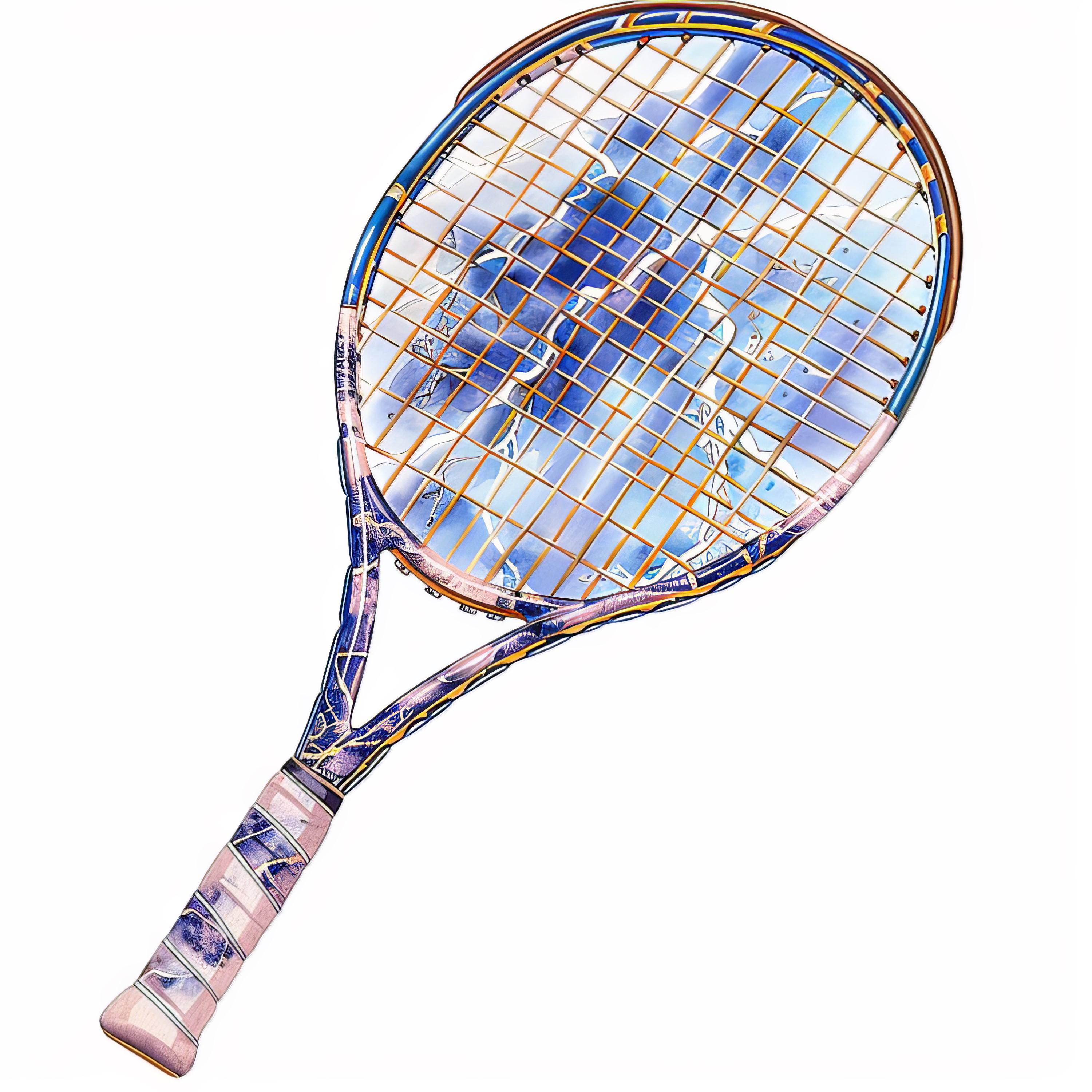 Tennis Rackets 50 Clipart High Res Watercolor JPG Junk Journals , Card ...