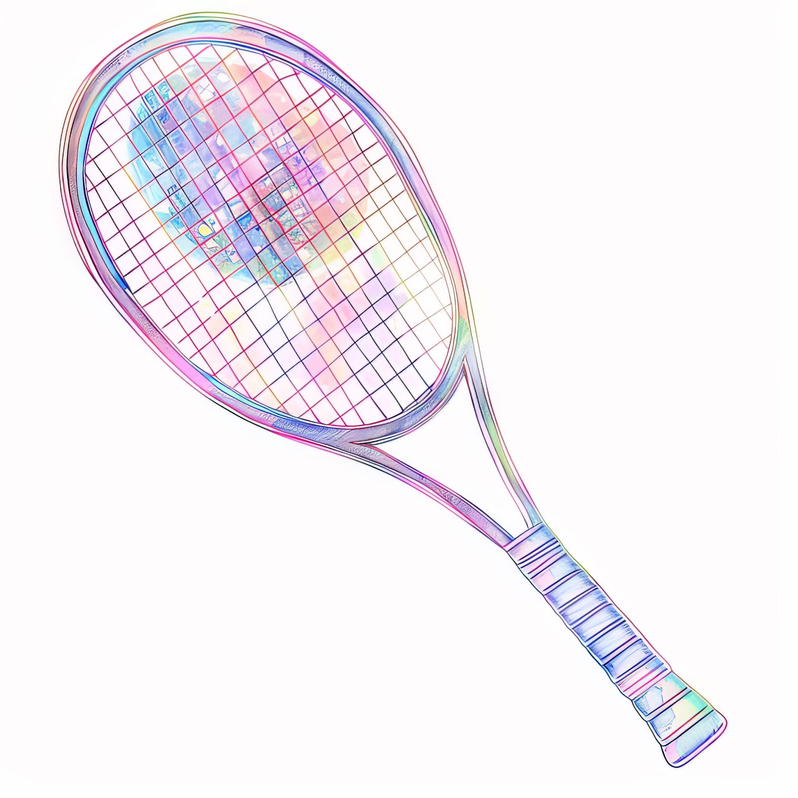 Tennis Rackets 50 Clipart High Res Watercolor JPG Junk Journals , Card ...