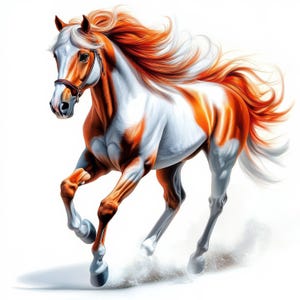 19 Clipart cheval arabe | Illustrations de majestueux chevaux arabes pour revues jpg | Imprimables | Utilisation commerciale