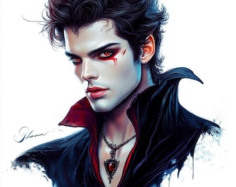 25 imágenes prediseñadas digitales de vampiros / Alta resolución / Diseños góticos y espeluznantes para hacer tarjetas, diarios basura / Descarga digital instantánea