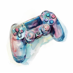 Videogioco 50 Clipart ad alta risoluzione Acquerello JPG Diari spazzatura, creazione di biglietti, kit di download digitale, fantasy, stravagante