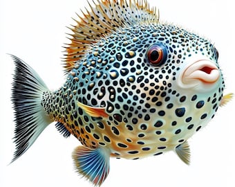 25 Pufferfish Digital Clipart | High-Resolution | Fun & Unique Designs for Card Making, Junk Journals | Instant Digital Download