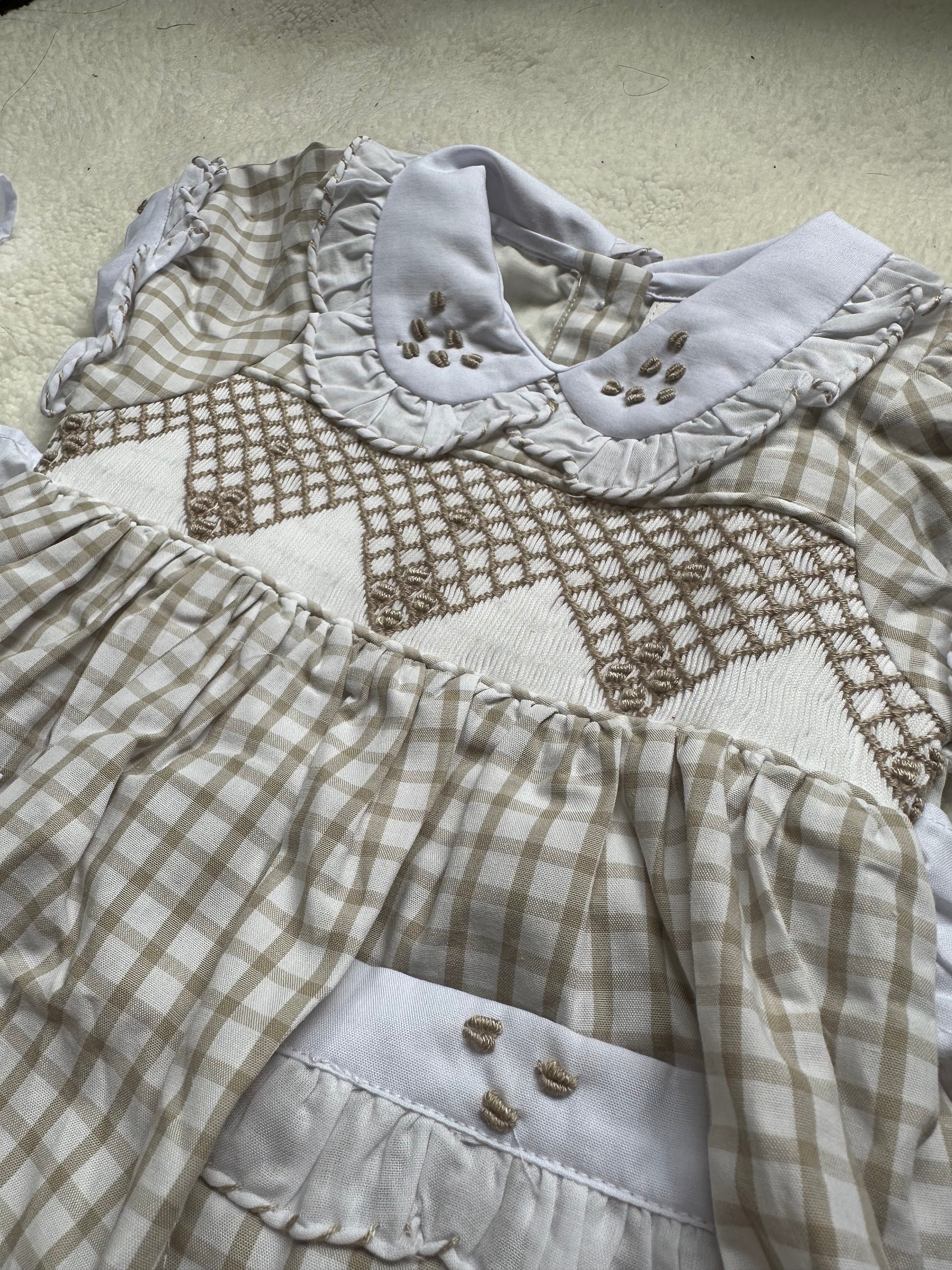 Diagonal Smocked Detail Dress main image 1