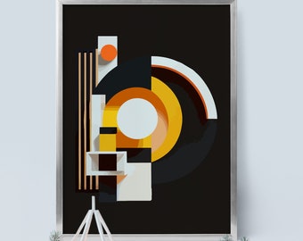 Bauhaus Poster Digital Download, Bauhaus Print, Wall Art, Vintage Poster, Geometric Wall Art, Bauhaus Wall Art