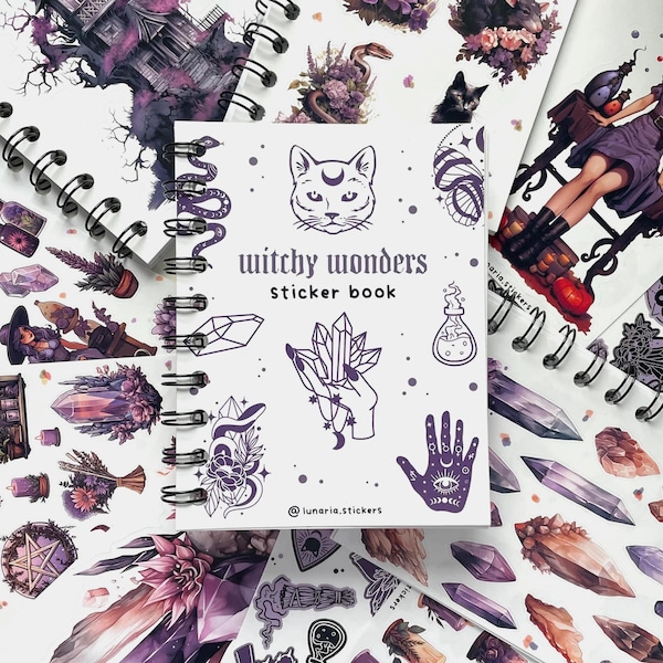 Sticker book | Witchy Wonders | Bullet Journal | Journaling | Magic | Witch |  Witchcraft |Stickers | Stickerbook