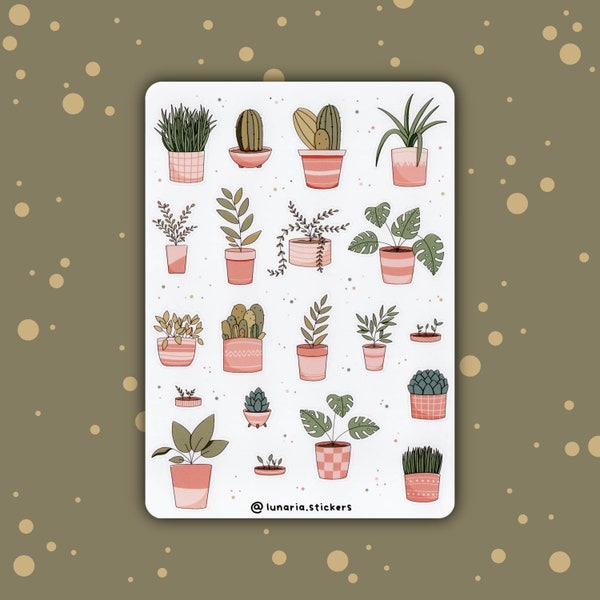Plants Stickers Sheet | Planner Stickers |  Bullet Journal Stickers | Journal Stickers | Scrapbook Stickers