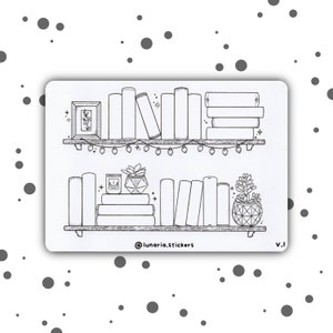 Reading Tracker | Bookshelf Stickers |  Colouring | Reading Journal Stickers