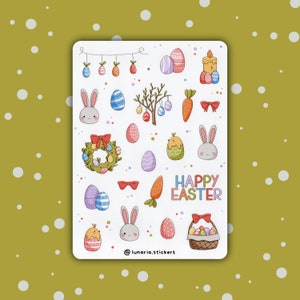 Easter Stickers Sheet | Planner Stickers |  Bullet Journal Stickers | Journal Stickers | Scrapbook Stickers