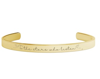 ACOTAR Velaris bracelet, To the stars who listen Cuff Bracelet, Court of Dreams, City of Starlight, A Court of Thorns and Roses, SJM