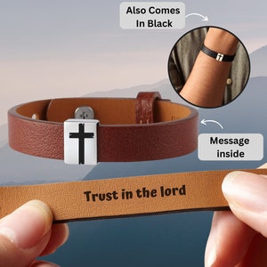 Trust in the lord, Leather Bracelet, BIBLE Verse, SCRIPTURE Bracelet | Religious Gifts | Trust In The Lord, CHRISTIAN Gift