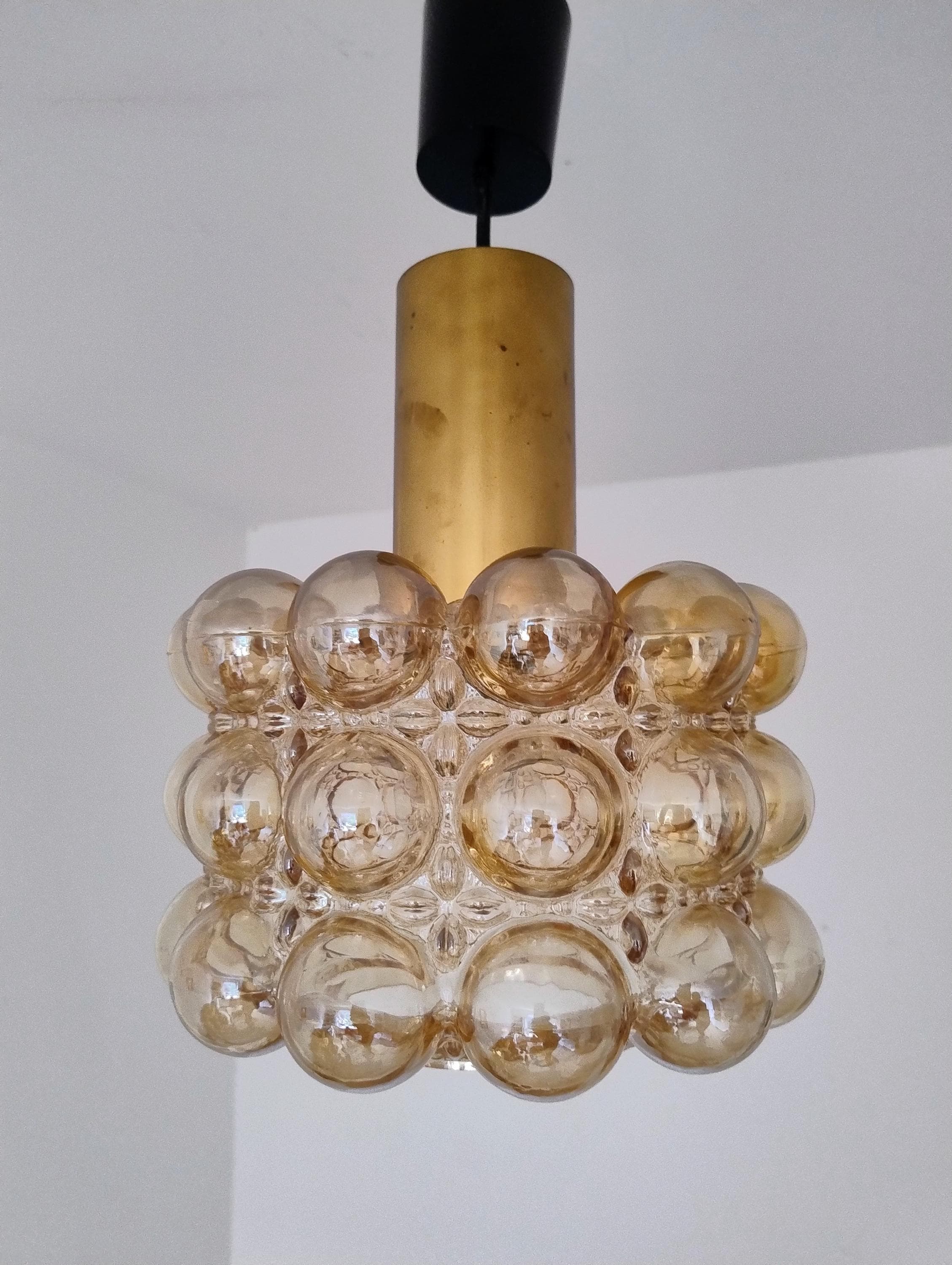 独60年代　Tynell for for Limburgヴィンテージ・ペンダント Mid Century Bubble Glass Pendant/ Vintage Glass Chandelier/ by