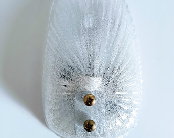1 des 3 lampes murales en verre de glace vintage/ Lampes murales modernes du milieu du siècle/ Lampes murales en verre/ années 70