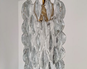 Mid Century Modern Glass Chandelier/ Vintage Glass Pendant/ by J.T. Kalmar/ 1960s